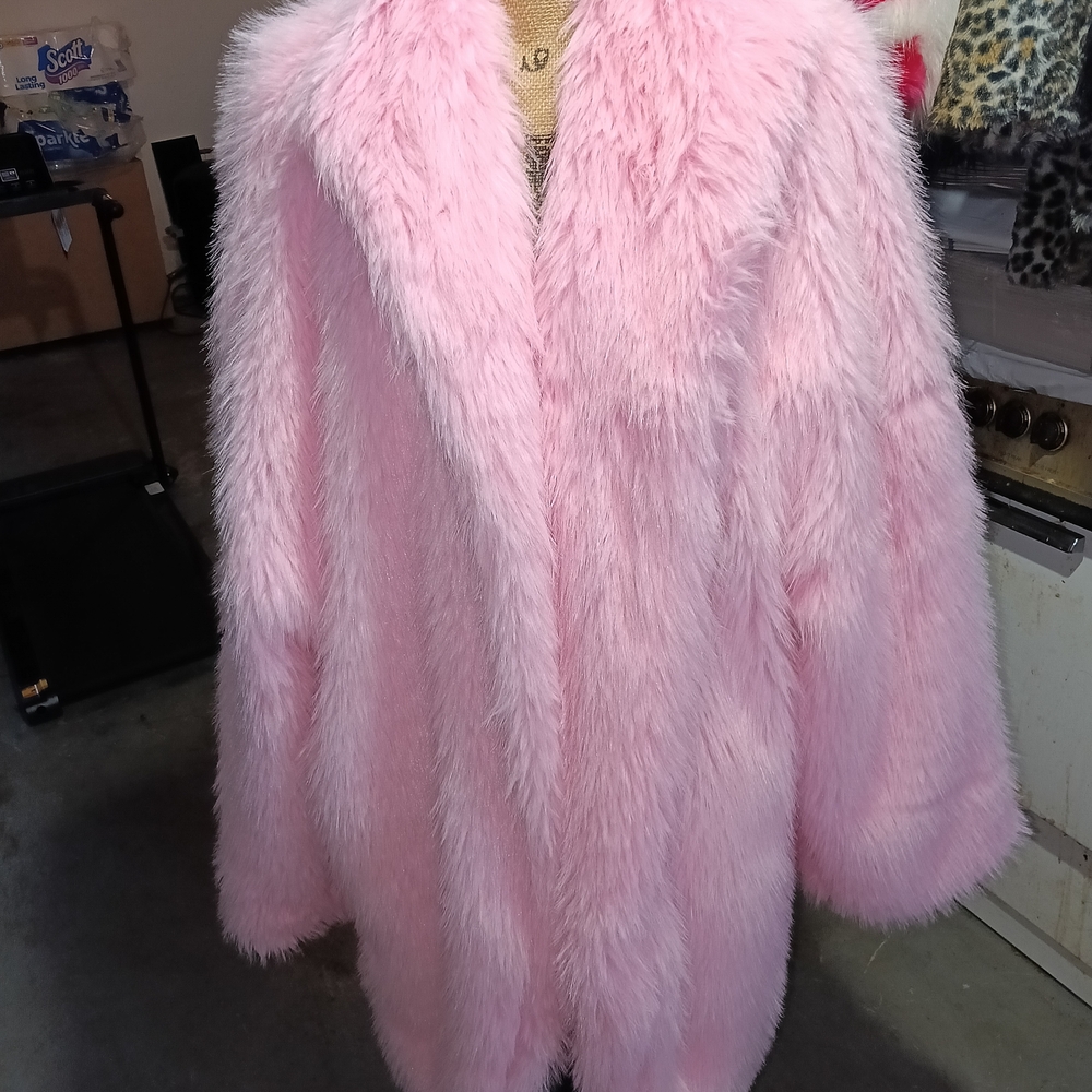Fashion Nova Soft Pink Teddy Jacket
